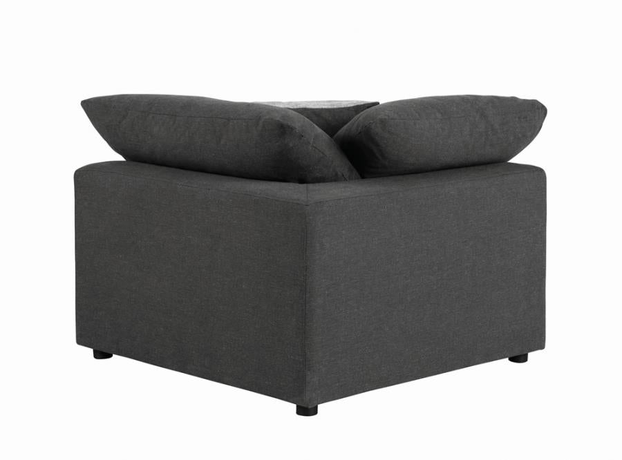 Serene Upholstered Corner Charcoal
