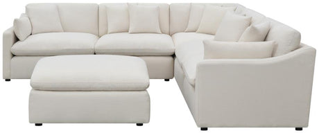 Hobson 6-Piece Reversible Cushion Modular Sectional Off-White