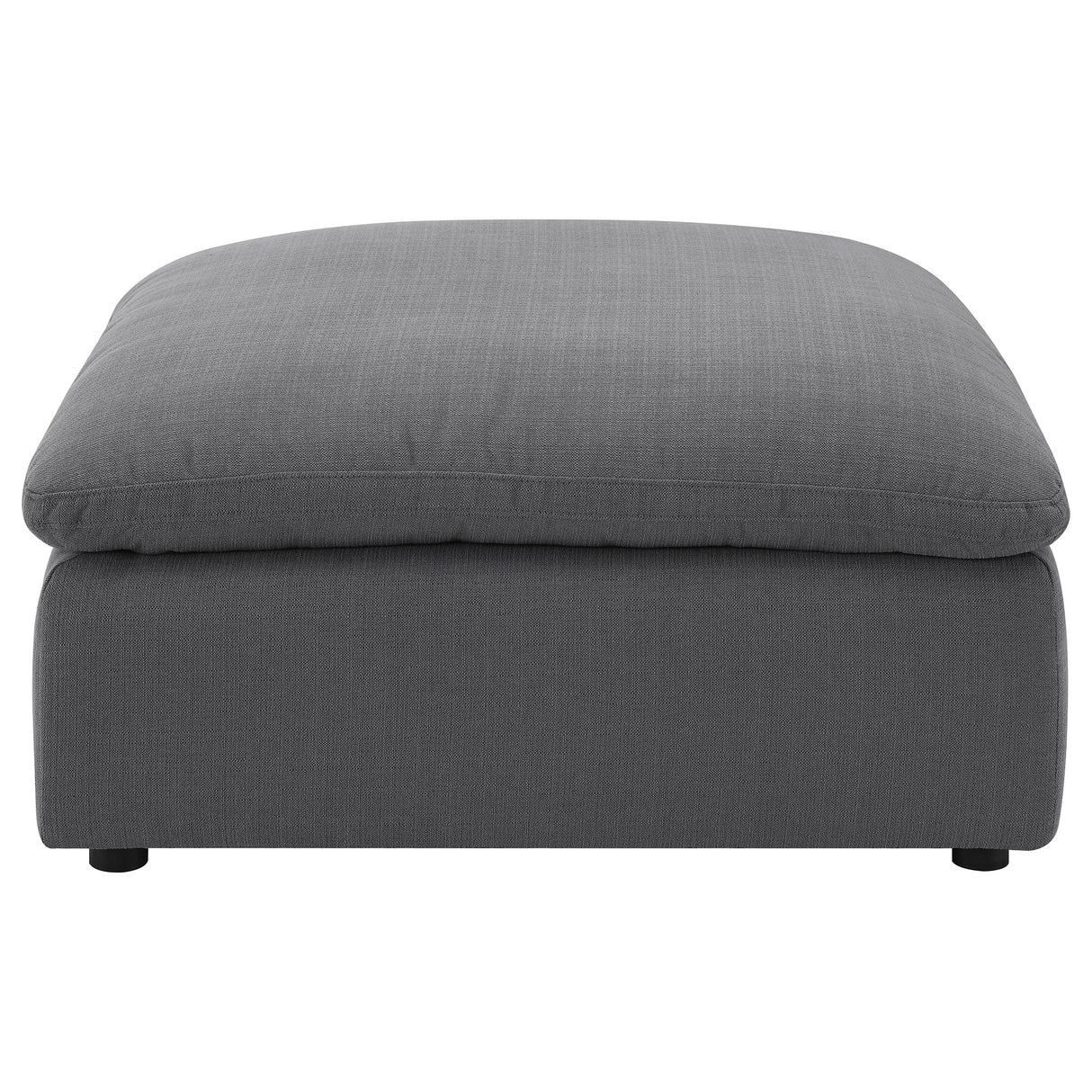 Hobson Charcoal Square Upholstered Ottoman
