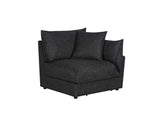 Sasha Upholstered RAF Chair Barely Black