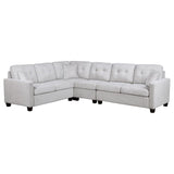 Georgina Upholstered Armless Chair Steel Beige