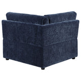 Atlantic Corduroy Upholstered Corner Chair Blue