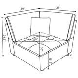 Atlantic Corduroy Upholstered Corner Chair Blue