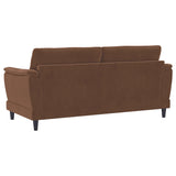 Selma 2-piece Velvet Upholstered Crescent Arm Sofa Set Rust