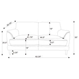 Selma 2-piece Velvet Upholstered Crescent Arm Sofa Set Rust