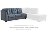 Marleton Denim Left-Arm Facing Full Sofa Sleeper