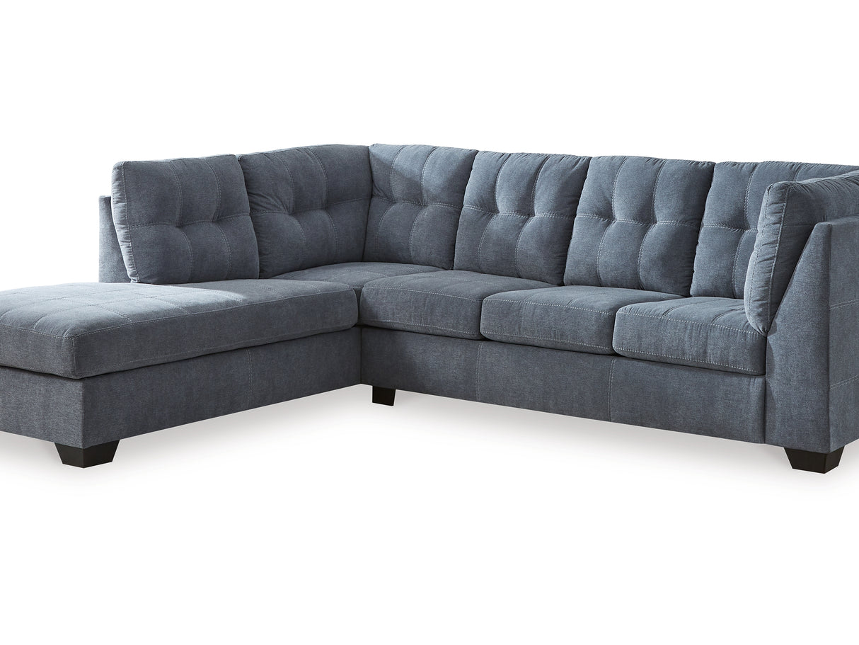 Marleton Denim 2-Piece Left-Arm Facing Sectional With Chaise