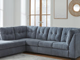 Marleton Denim 2-Piece Left-Arm Facing Sectional With Chaise