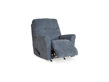 Marleton Denim 2-Piece Sleeper Right-Arm Facing Sectional, Recliner And Oversized Accent Ottoman