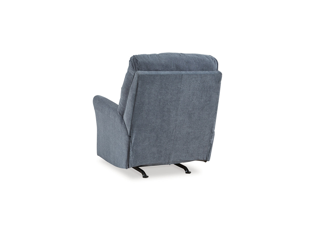 Marleton Denim 2-Piece Sleeper Right-Arm Facing Sectional, Recliner And Oversized Accent Ottoman