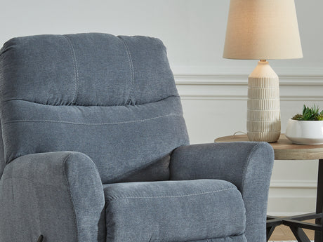 Marleton Denim 2-Piece Sleeper Right-Arm Facing Sectional, Recliner And Oversized Accent Ottoman