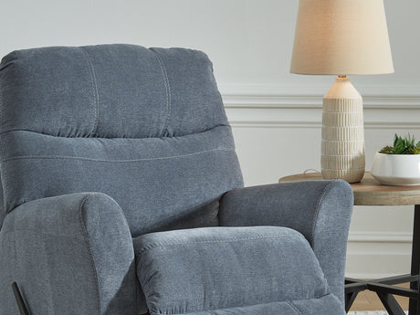 Marleton Denim 2-Piece Sleeper Right-Arm Facing Sectional, Recliner And Oversized Accent Ottoman