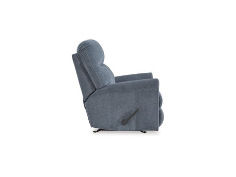 Marleton Denim 2-Piece Sleeper Right-Arm Facing Sectional, Recliner And Oversized Accent Ottoman