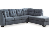 Marleton Denim 2-Piece Right-Arm Facing Sectional With Chaise