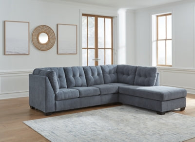 Marleton Denim 2-Piece Sectional With Chaise