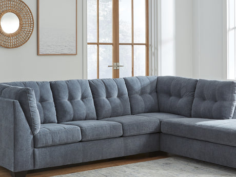 Marleton Denim 2-Piece Right-Arm Facing Sectional With Chaise