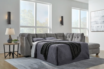 Marleton Gray 2-Piece Sleeper Sectional With Chaise