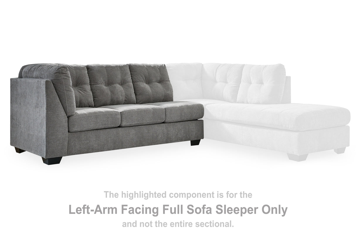 Marleton Gray Left-Arm Facing Full Sofa Sleeper
