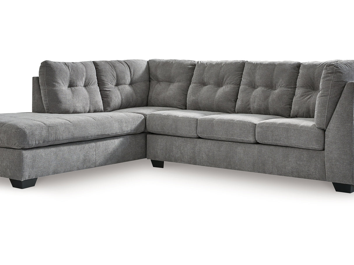 Marleton Gray 2-Piece Sleeper Left-Arm Facing Sectional With Chaise