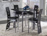 Sona Black/Silver Counter Chair