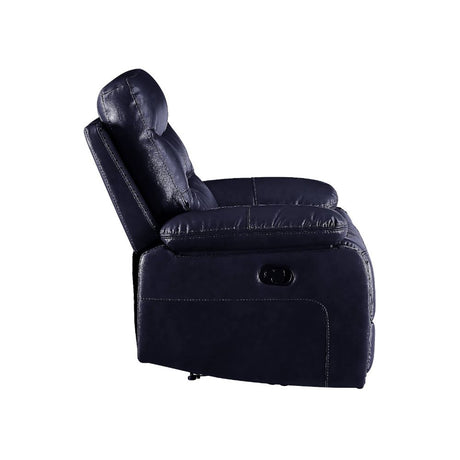 Aashi Navy Leather-Gel Match Sofa
