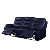 Aashi Navy Leather-Gel Match Sofa