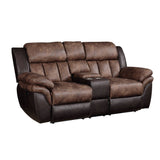 Jaylen Toffee & Espresso Polished Microfiber Loveseat