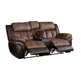 Jaylen Toffee & Espresso Polished Microfiber Loveseat