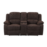 Madden Brown Chenille Loveseat