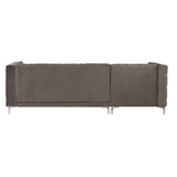 Sullivan Gray Velvet Sectional Sofa