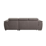 Haruko Light Brown Fabric Sectional Sofa