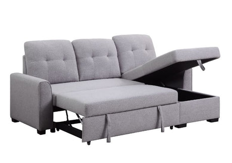 Amboise Light Gray Fabric Sectional Sofa