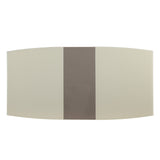 Glissand 3-Tone Ultra-Bright High Gloss White, Gray-Taupe And Chrome Dining Table