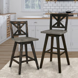 Amsonia Gray/Black Swivel Counter Chair