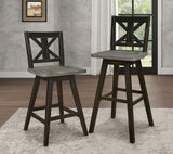 Amsonia Gray/Black Swivel Counter Chair