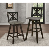Amsonia Gray/Black Swivel Counter Chair