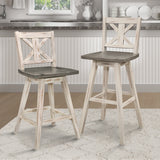 Amsonia Gray/White Swivel Counter Chair