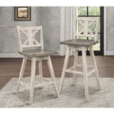Amsonia Gray/White Swivel Counter Chair