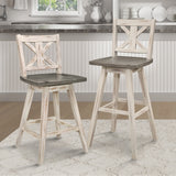 Amsonia Gray/White Swivel Counter Chair