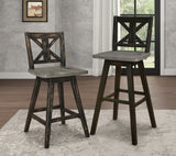 Amsonia Black Swivel Pub Counter Height Chairs