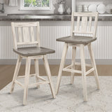 Amsonia White Swivel Pub Counter Height Chairs