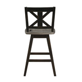 Amsonia Gray/Black Swivel Counter Chair