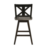 Amsonia Gray/Black Swivel Counter Chair