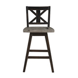 Amsonia Gray/Black Swivel Counter Chair