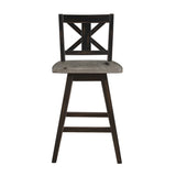 Amsonia Gray/Black Swivel Counter Chair