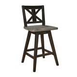 Amsonia Gray/Black Swivel Counter Chair