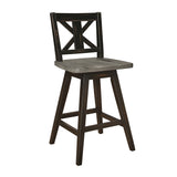 Amsonia Gray/Black Swivel Counter Chair
