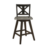 Amsonia Gray/Black Swivel Counter Chair