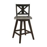 Amsonia Gray/Black Swivel Counter Chair