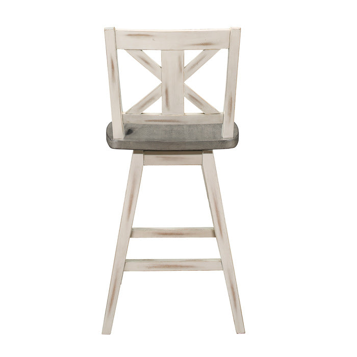 Amsonia Gray/White Swivel Counter Chair